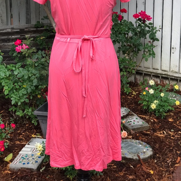 Lands’ End Surplice V-Neck Fit and Flare Dress - Picture 4 of 5